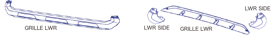 LEXUS RXノーマル仕様 RXFスポーツ仕様　グリルイラスト