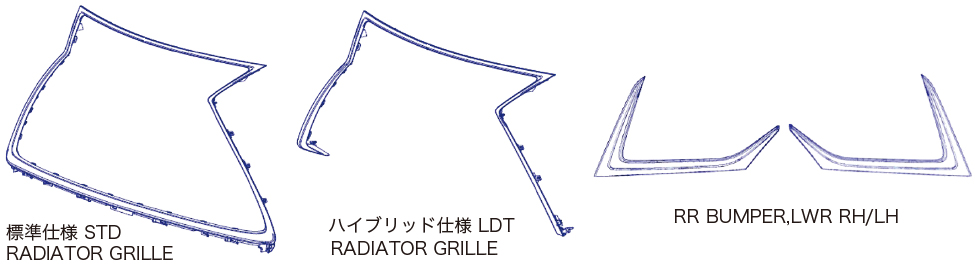 LEXUS NX　グリルイラスト